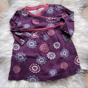 Tea Collection Purple Floral Geometric Dress - 12-18 - GUC